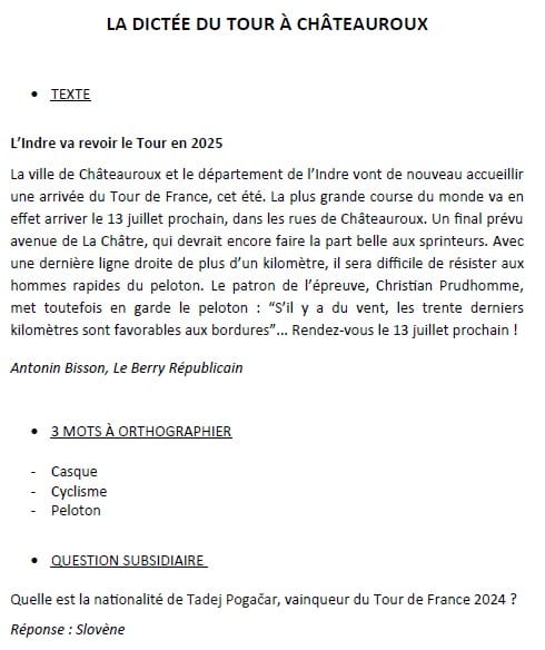dictée